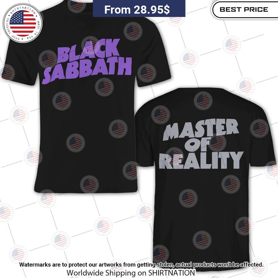 Black Sabbath Master of Reality Album Shirt Radiant and glowing Pic dear
