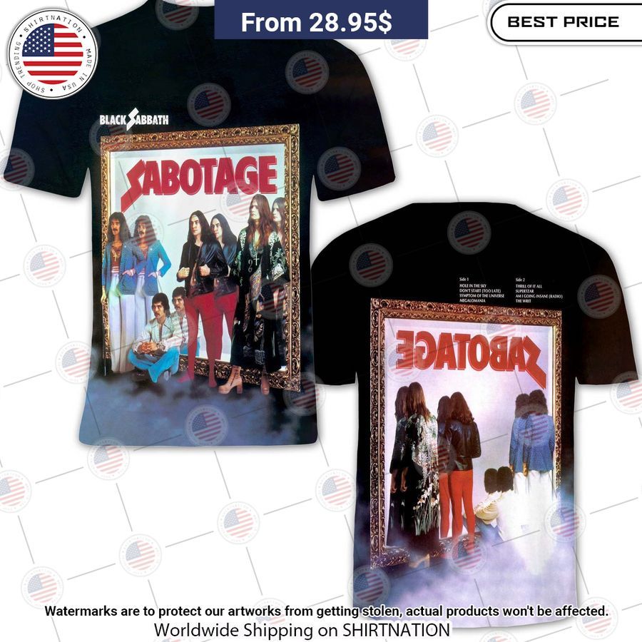Black Sabbath Sabotage Album Shirt Amazing Pic
