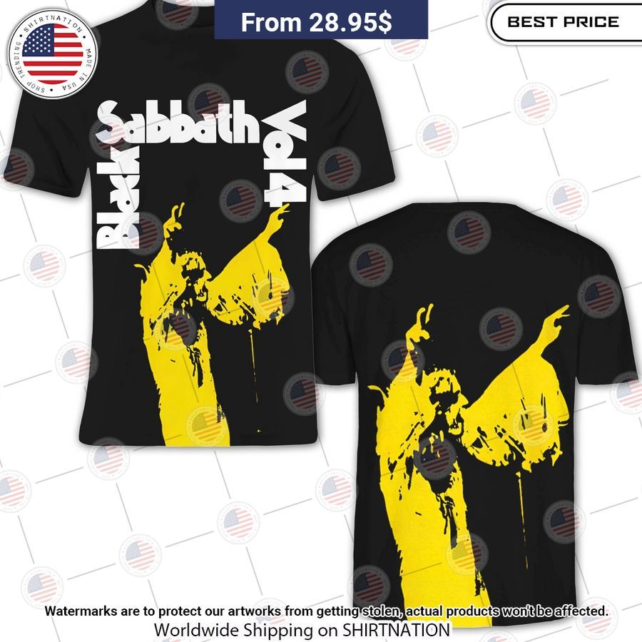 Black Sabbath Vol 4 Album Shirt You look cheerful dear