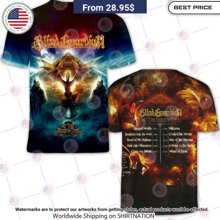 Blind Guardian Athe Edge ofime Album Shirt You look lazy