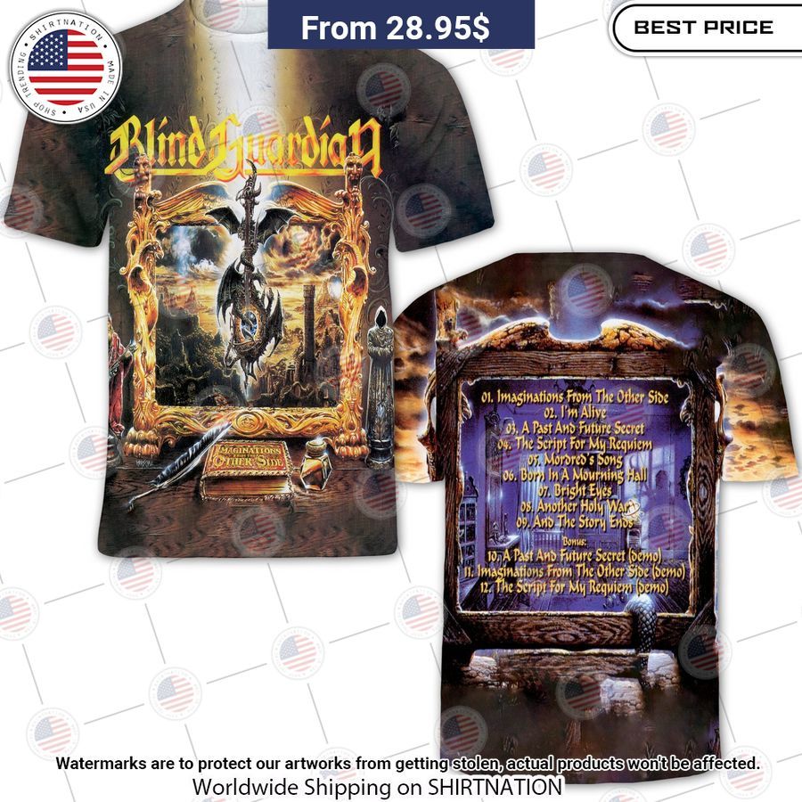 Blind Guardian Imaginations fromhe Other Side Album Shirt Cutting dash