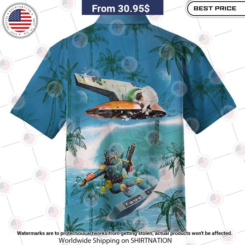Boba Fett The Mandalorian Surfing Hawaiian Shirt You look beautiful forever
