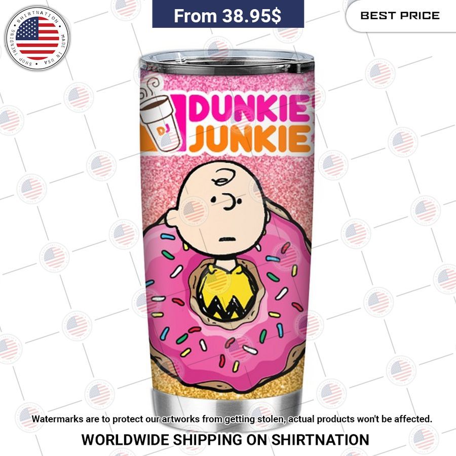 Charlie Brown Peanuts Dunkie Junkie Tumbler I like your dress, it is amazing