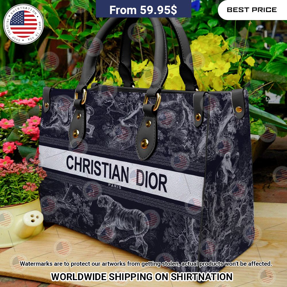 Christian Dior Paris Animal Leather Handbag Super sober