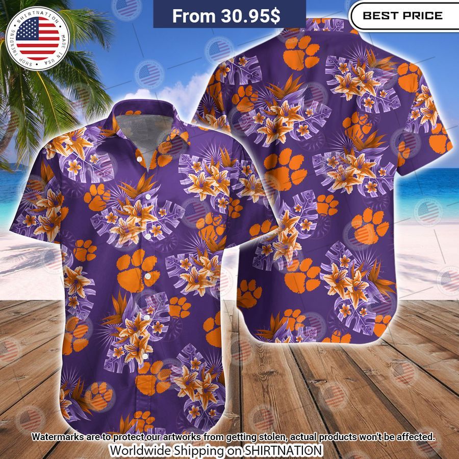 Clemson Tigers Tide Football Hawaiian Shirt Nice shot bro