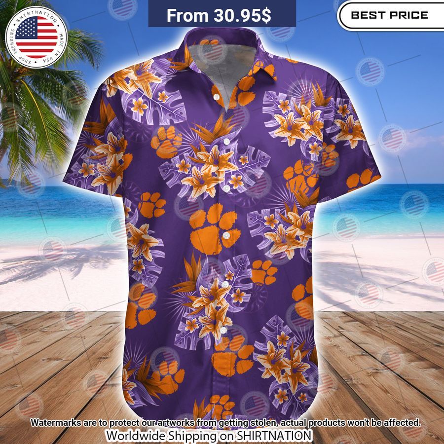 Clemson Tigers Tide Football Hawaiian Shirt Rocking picture