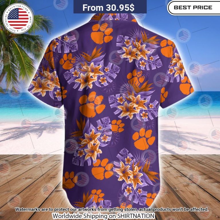 Clemson Tigers Tide Football Hawaiian Shirt Rocking picture