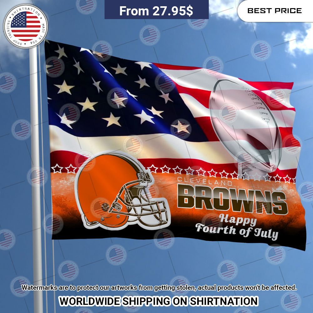 Cleveland Browns Happy Fourth of July Flag Such a charming picture.
