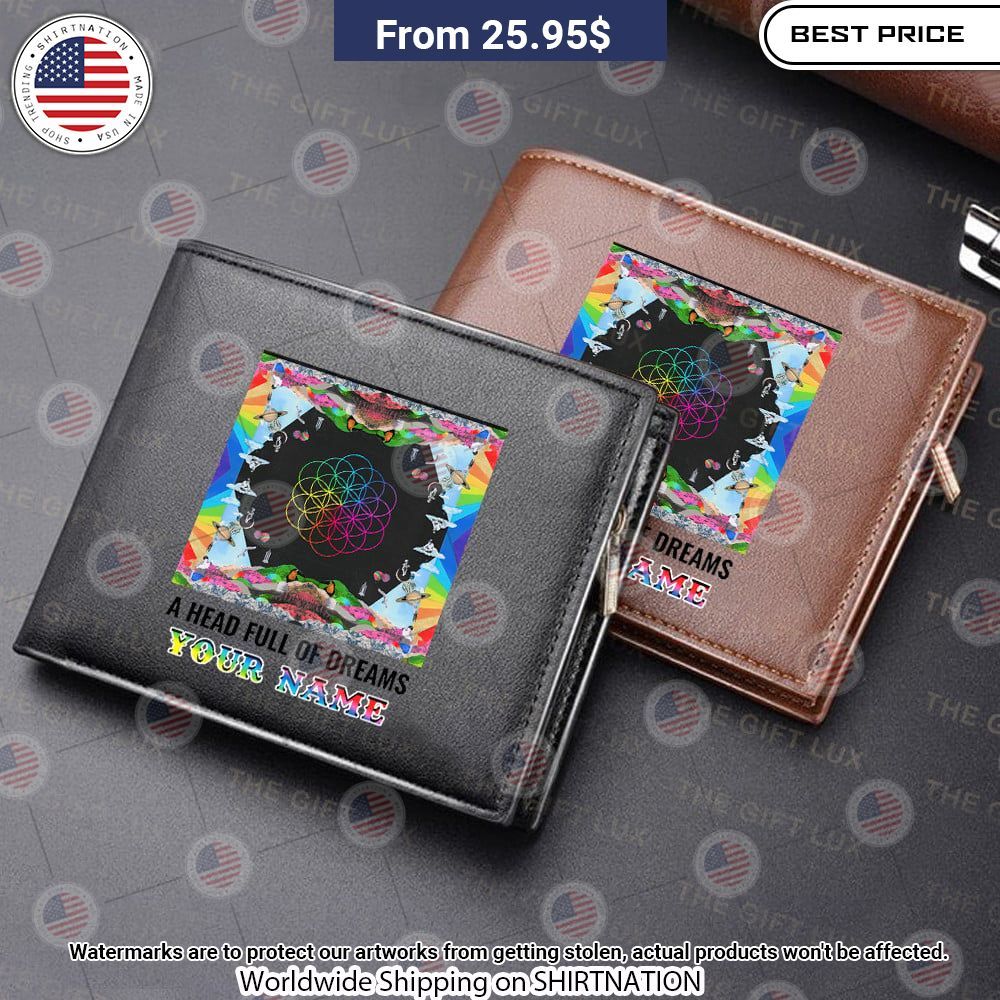 Coldplay A Head Full of Dreams Album Custom Leather Wallet Speechless