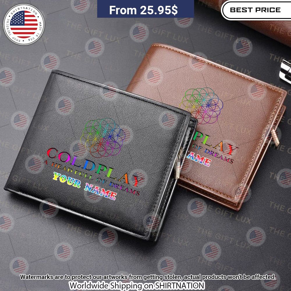 BEST Coldplay A Head Full of Dreams Custom Leather Wallets