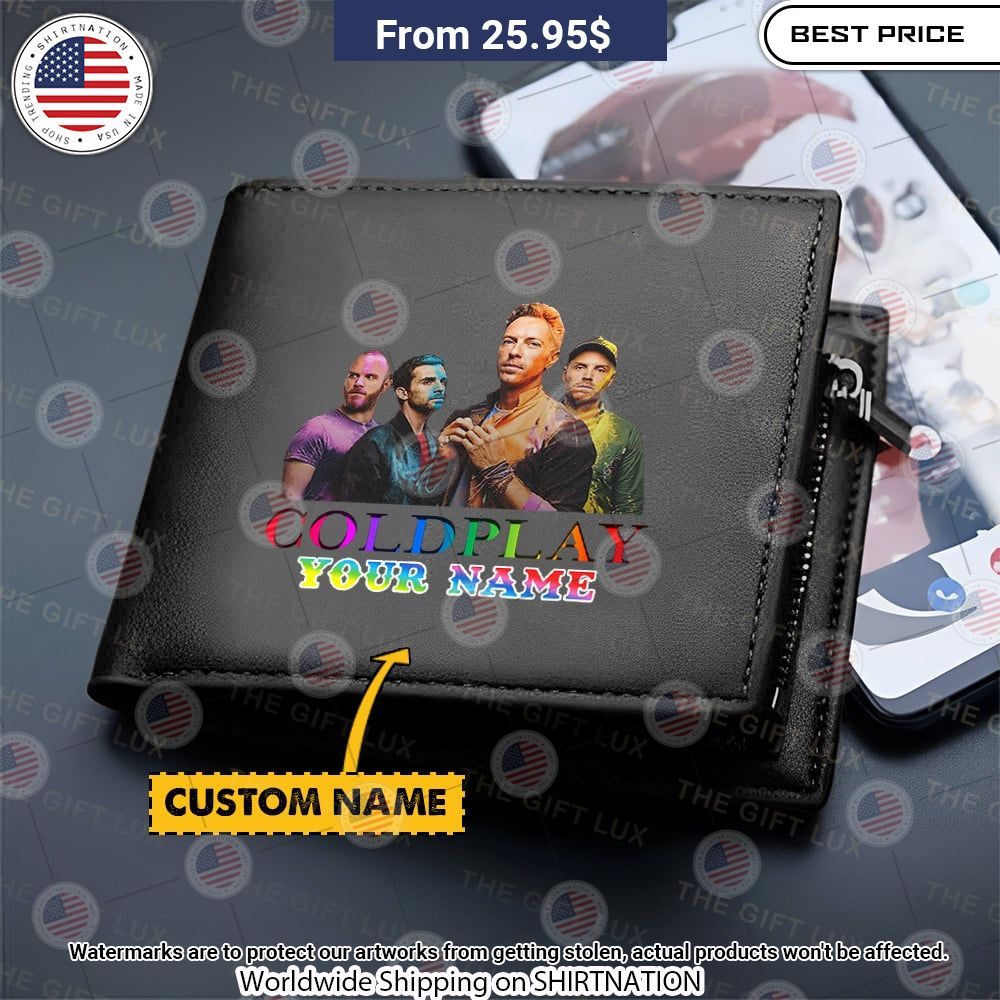 Coldplay Band Custom Leather Wallet Wow, cute pie