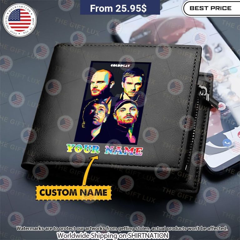 Coldplay Music Band Custom Leather Wallet Gang of rockstars