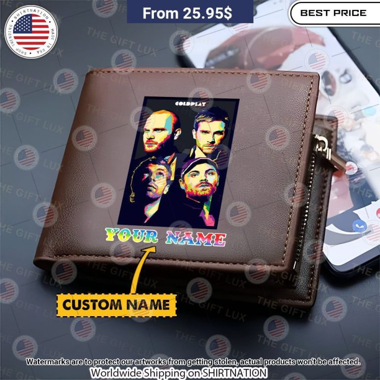 Coldplay Music Band Custom Leather Wallet My friend and partner