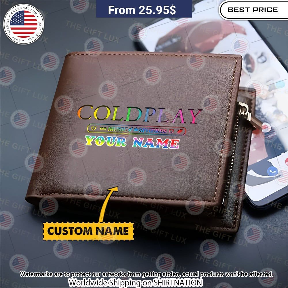 Coldplay Music of the Spheres Custom Leather Wallet Great, I liked it