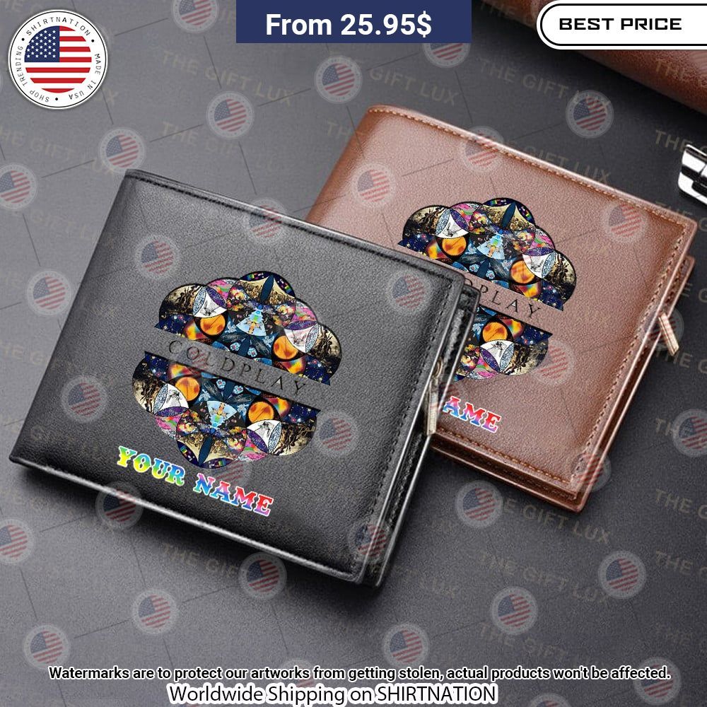 Coldplay Pattern Custom Leather Wallet Nice place and nice picture