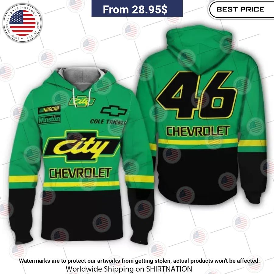 Cole TrickleNascar Racing Chevrolet Hoodie Such a charming picture.