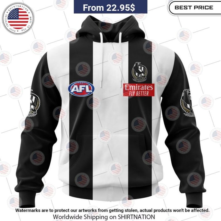 Collingwood Football Club Home Custom Shirt You look lazy