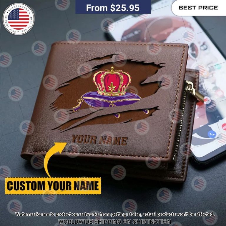 Crown Royal Beer CUSTOM Leather Wallet You look too weak