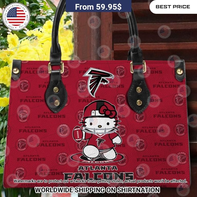 Custom Atlanta Falcons Hello Kitty Leather Handbag It is more than cute