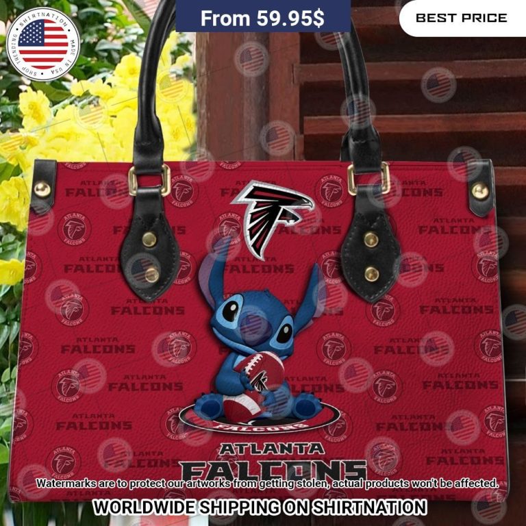 Custom Atlanta Falcons Stitch Leather Handbag Trending picture dear