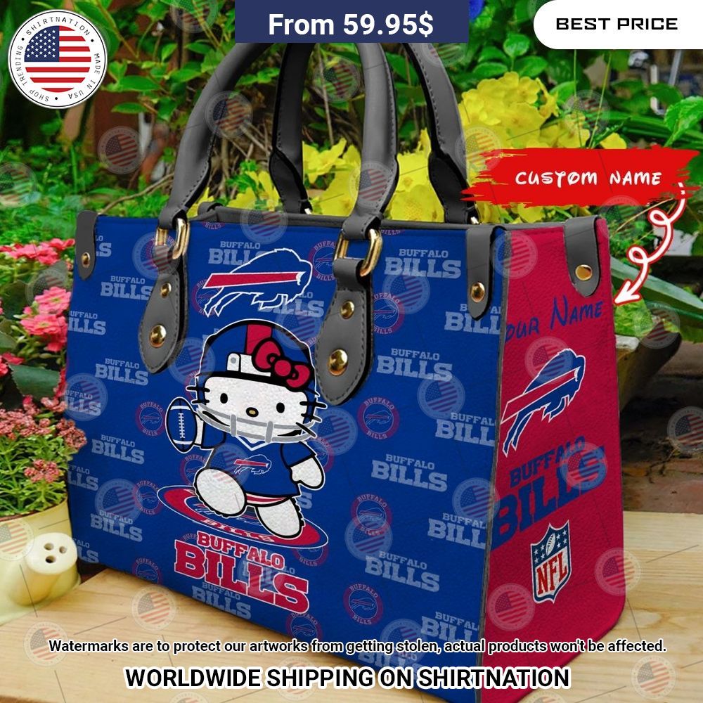 Custom Buffalo Bills Hello Kitty Leather Handbag Amazing Pic