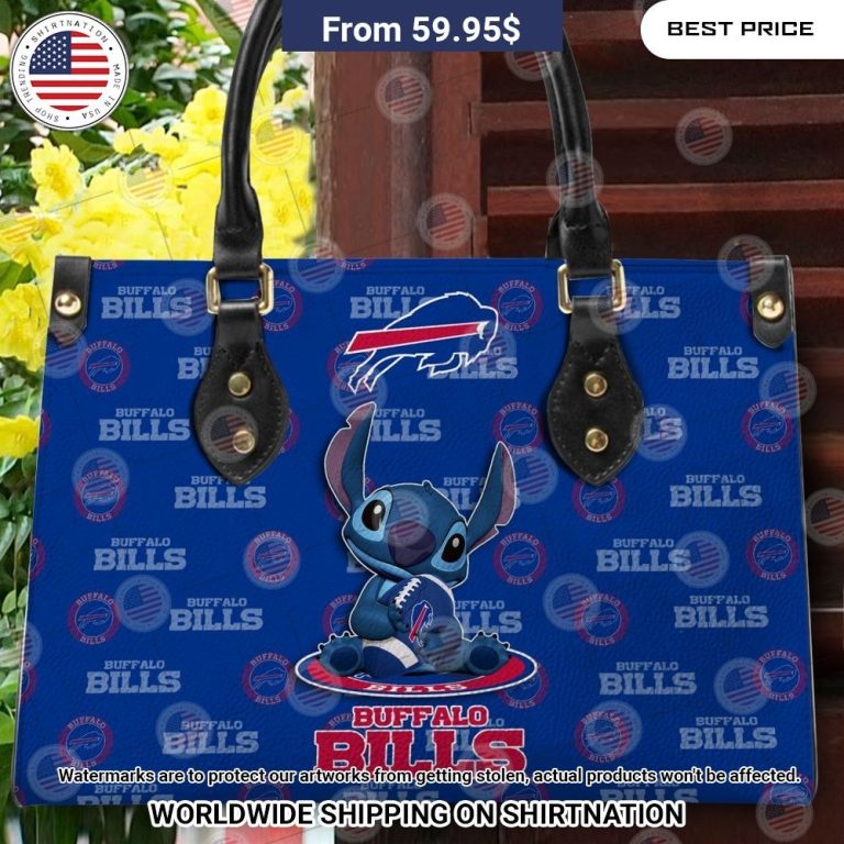 Custom Buffalo Bills Stitch Leather Handbag Stand easy bro