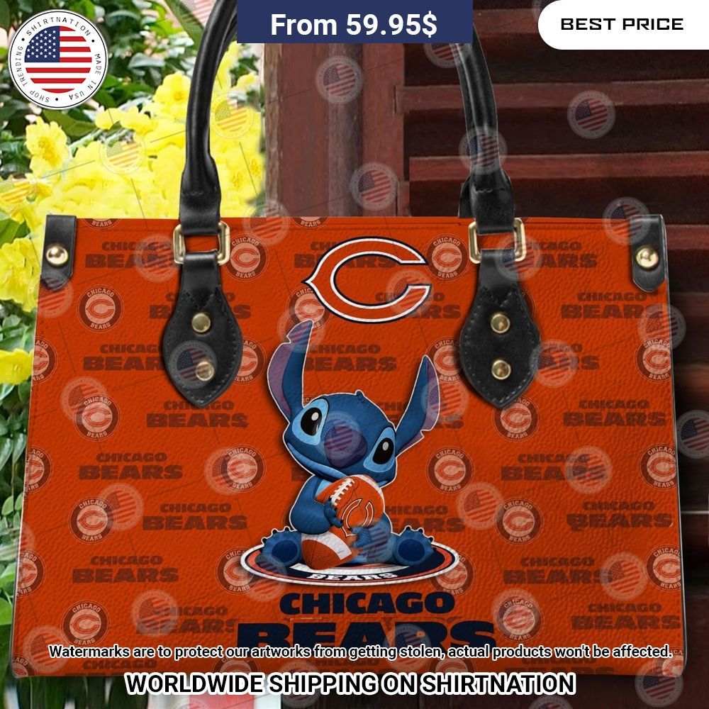 Custom Chicago Bears Stitch Leather Handbag Trending picture dear