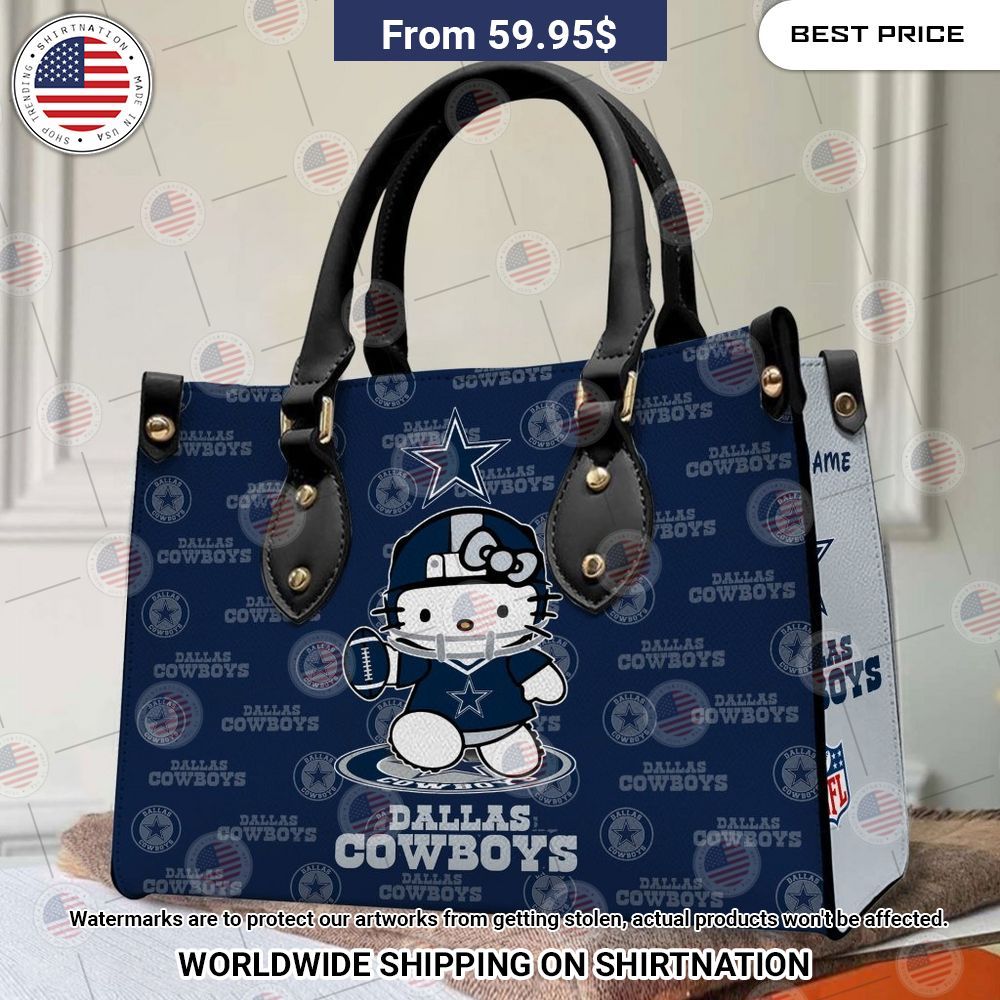 Custom Dallas Cowboys Hello Kitty Leather Handbag Damn good