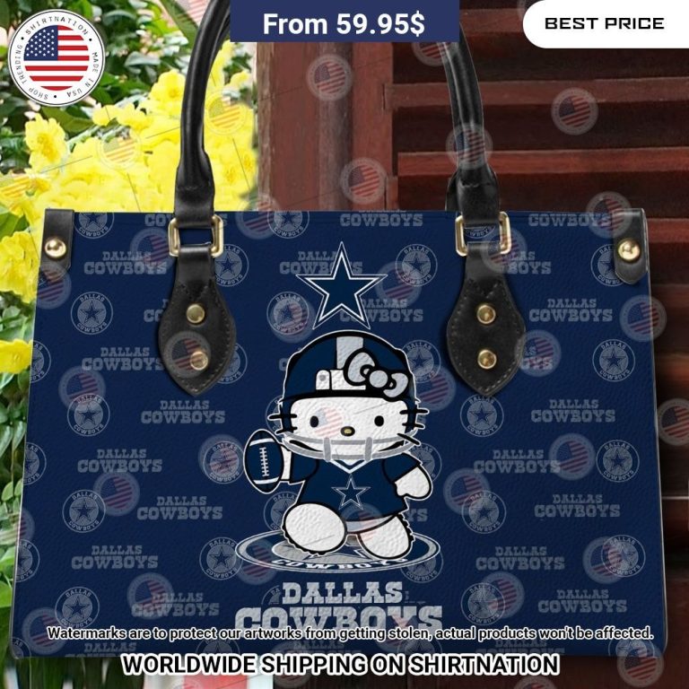 Custom Dallas Cowboys Hello Kitty Leather Handbag Heroine