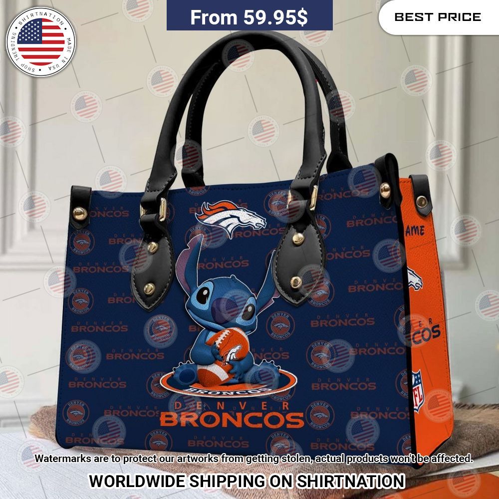 Custom Denver Broncos Stitch Leather Handbag Cuteness overloaded