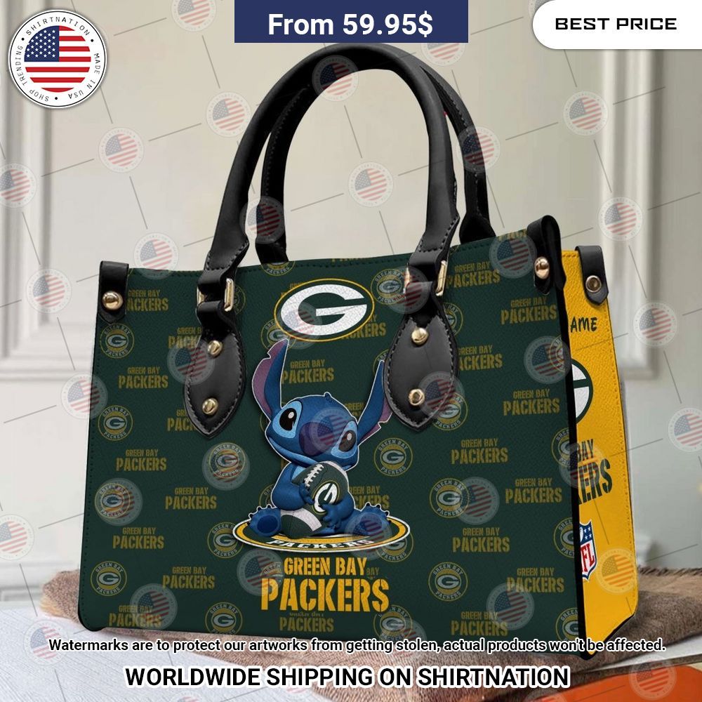 Custom Green Bay Packers Stitch Leather Handbag Handsome as usual
