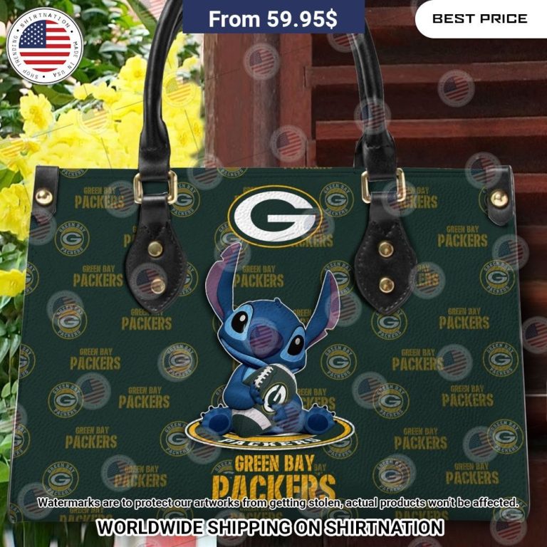 Custom Green Bay Packers Stitch Leather Handbag Best picture ever