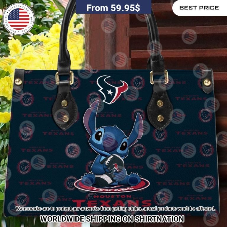 Custom Houston Texans Stitch Leather Handbag She has grown up know