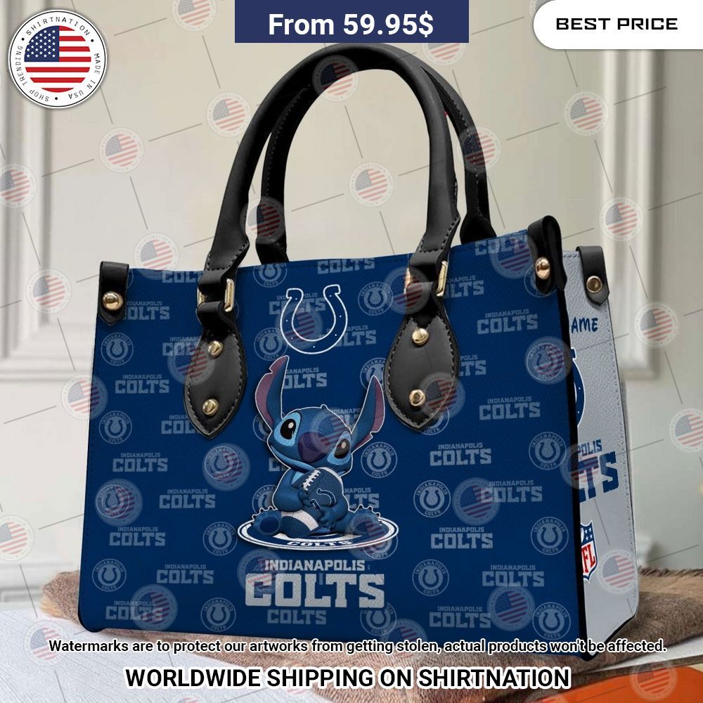 Custom Indianapolis Colts Stitch Leather Handbag You look different and cute