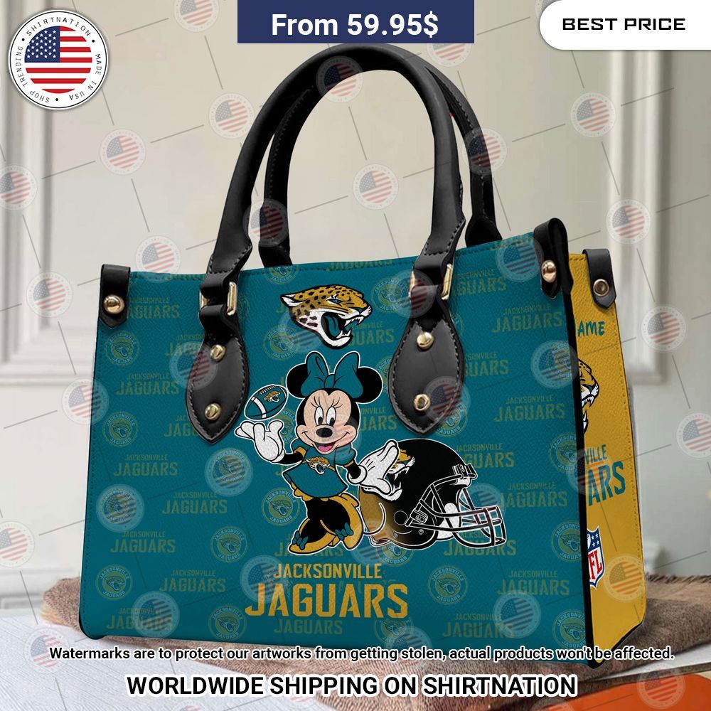 Custom Jacksonville Jaguars Minnie Mouse Leather Handbag You look elegant man