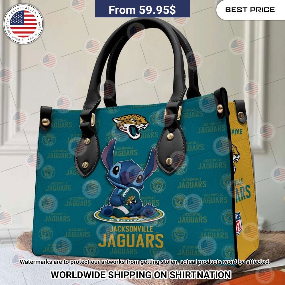 Custom Jacksonville Jaguars Stitch Leather Handbag Impressive picture.