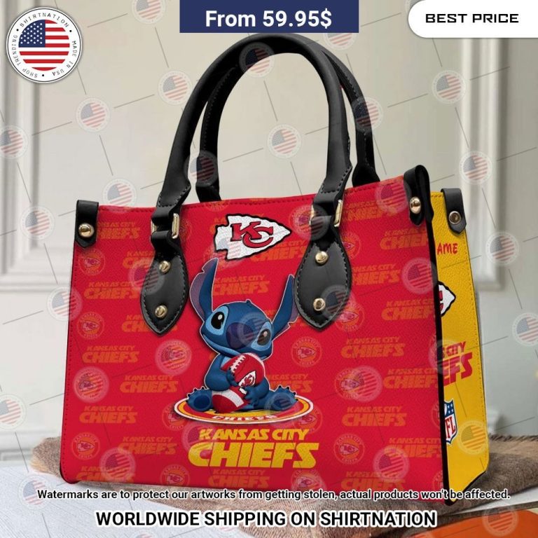 Custom Kansas City Chiefs Stitch Leather Handbag You look elegant man