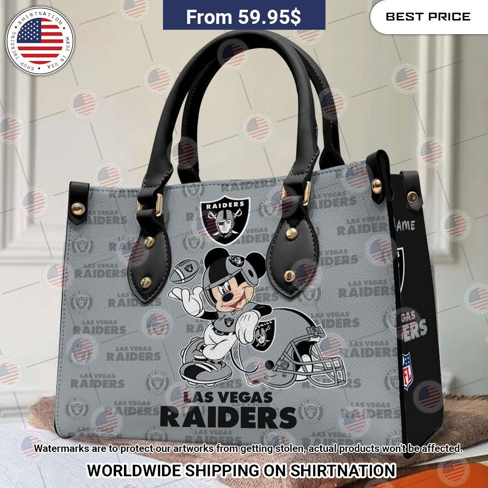 BEST Las Vegas Raiders Custom Leather Handbags