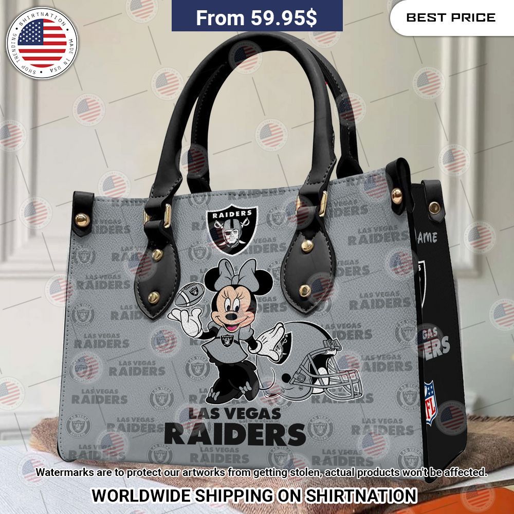 Custom Las Vegas Raiders Minnie Mouse Leather Handbag Ah! It is marvellous