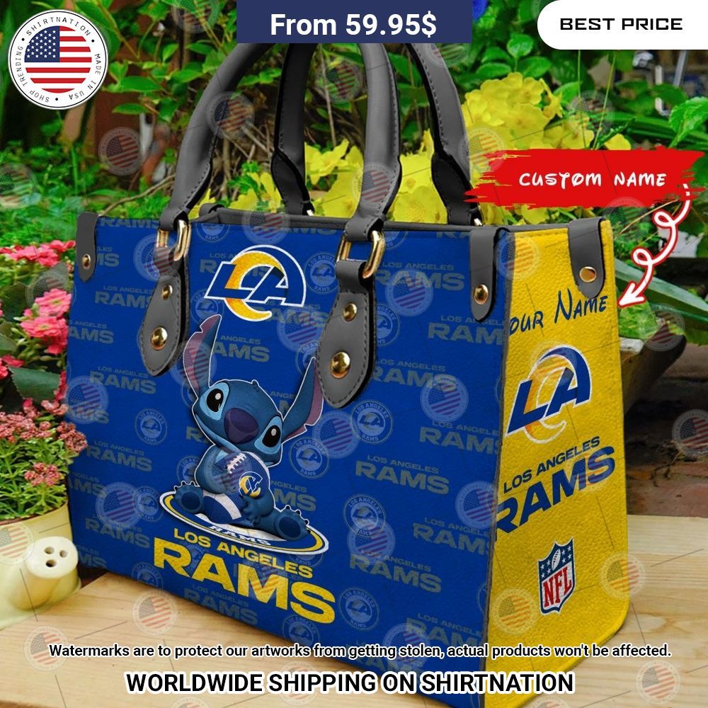 Custom Los Angeles Rams Stitch Leather Handbag Gang of rockstars
