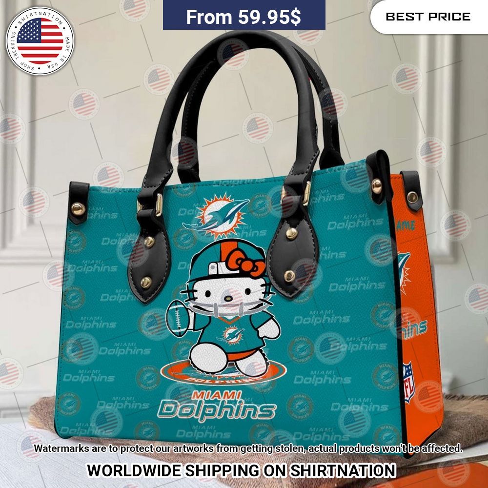 Custom Miami Dolphins Hello Kitty Leather Handbag Which place is this bro?