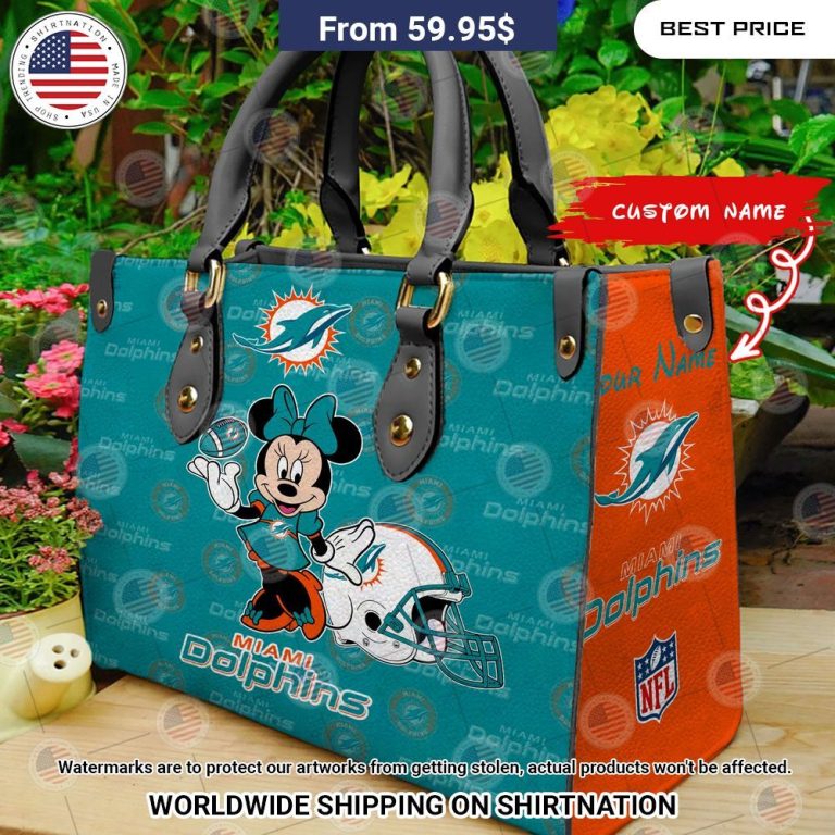 Custom Miami Dolphins Minnie Mouse Leather Handbag Loving, dare I say?