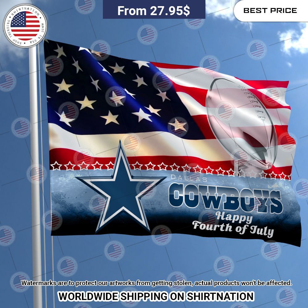 BEST Dallas Cowboys Happy Fourth of July 3D Flag