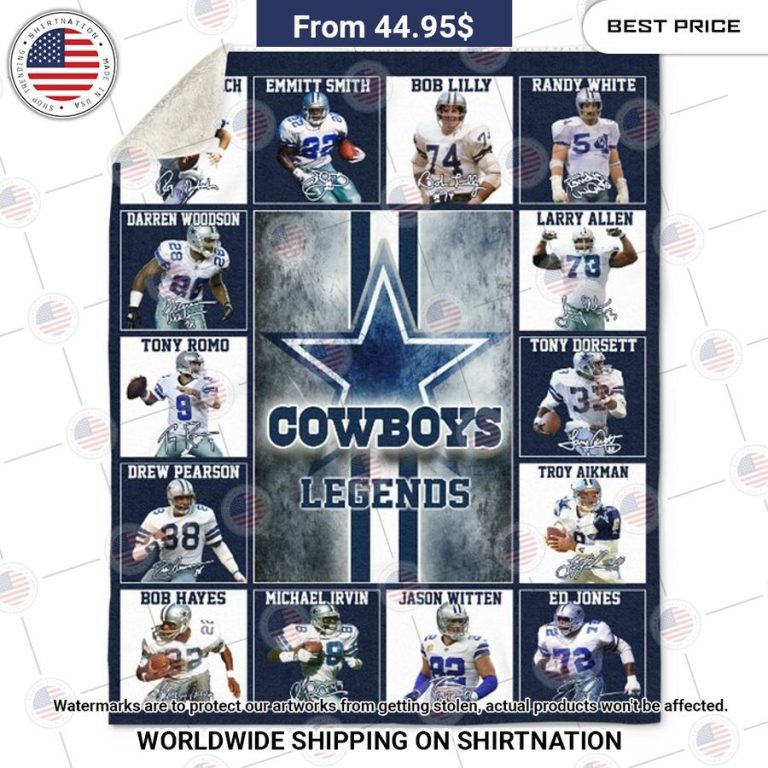 Dallas Cowboys Legends Blanket Cutting dash