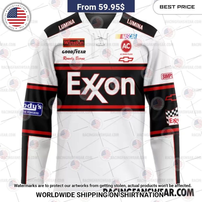 Days of Thunder Exxon Nascar Film Racing Hockey Jersey Royal Pic of yours