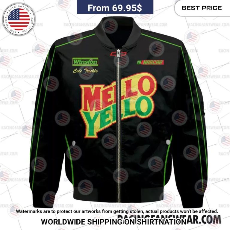 Days of Thunder Mello Yello Nascar Film Racing Bomber Jacket Studious look