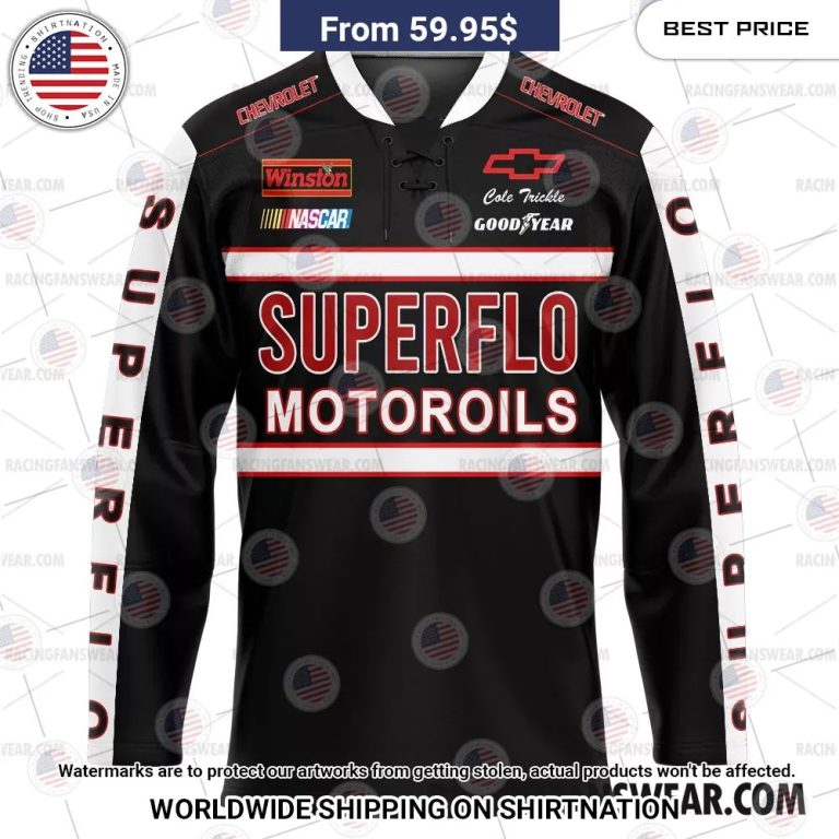 Days of Thunder Superflo Nascar Film Racing Motoroils Hockey Jersey Stunning