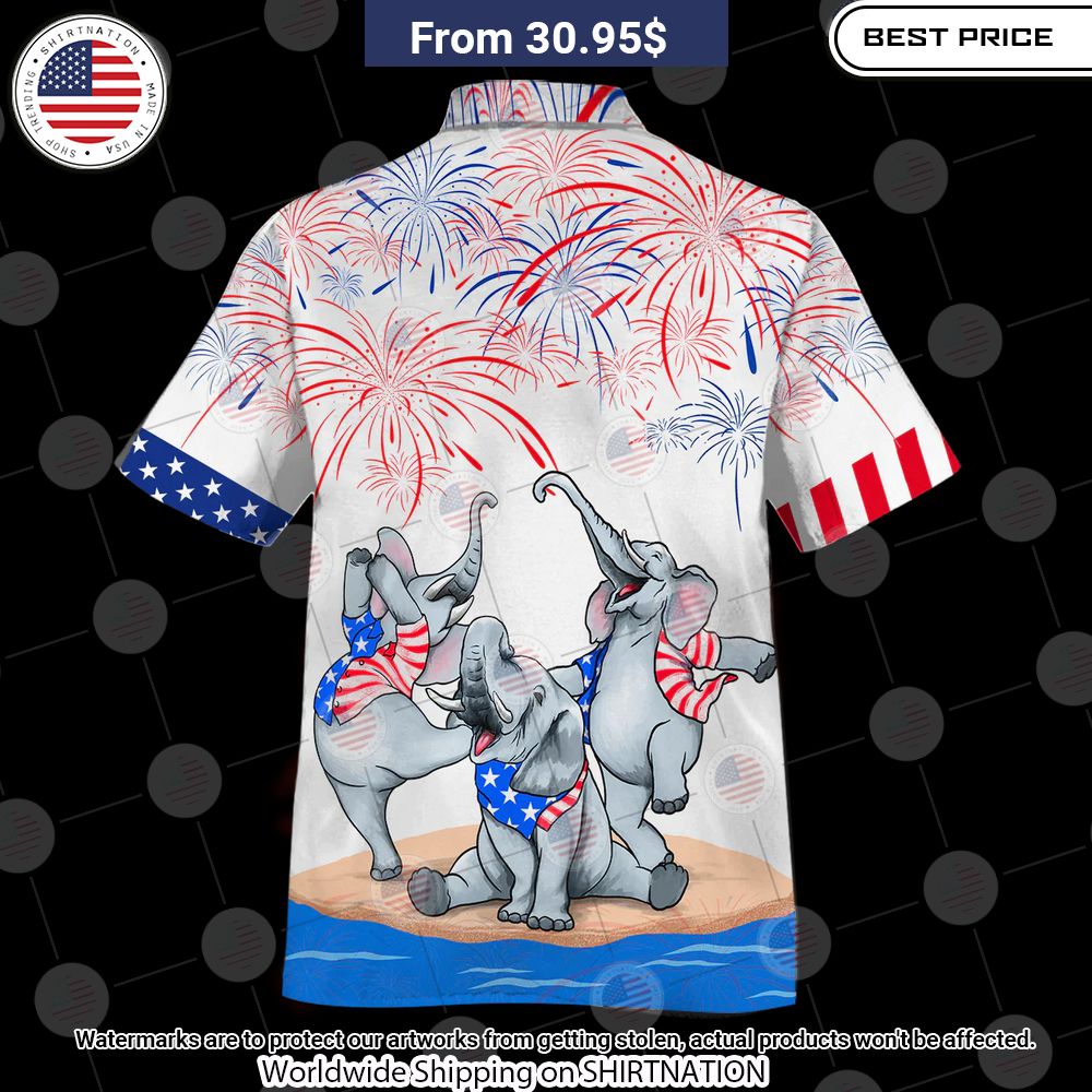 Elephant Happy Independence Day Is Coming Hawaiian Shirt You look elegant man
