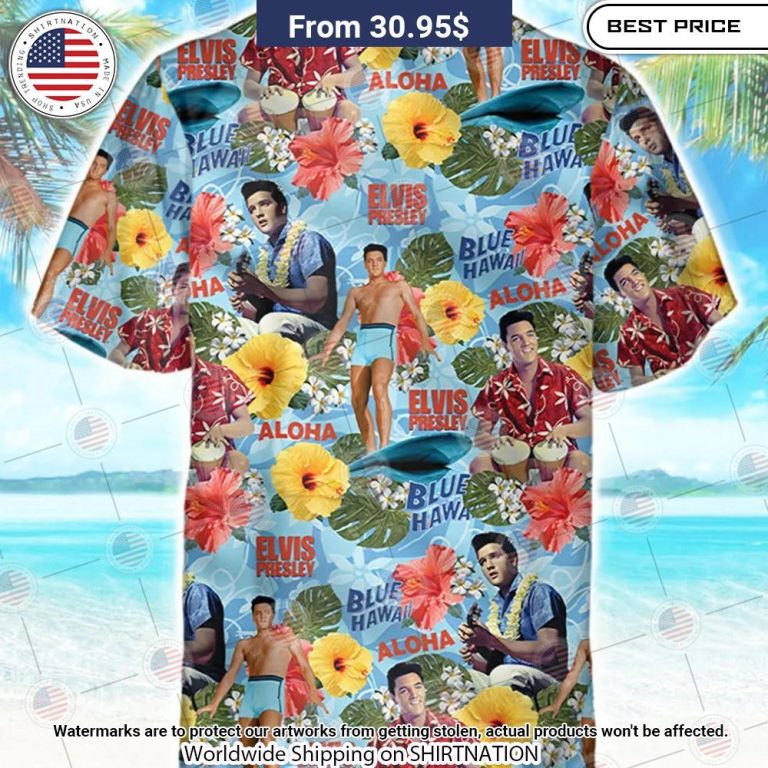 Elvis Presley Blue Hawaiian Shirt Sizzling