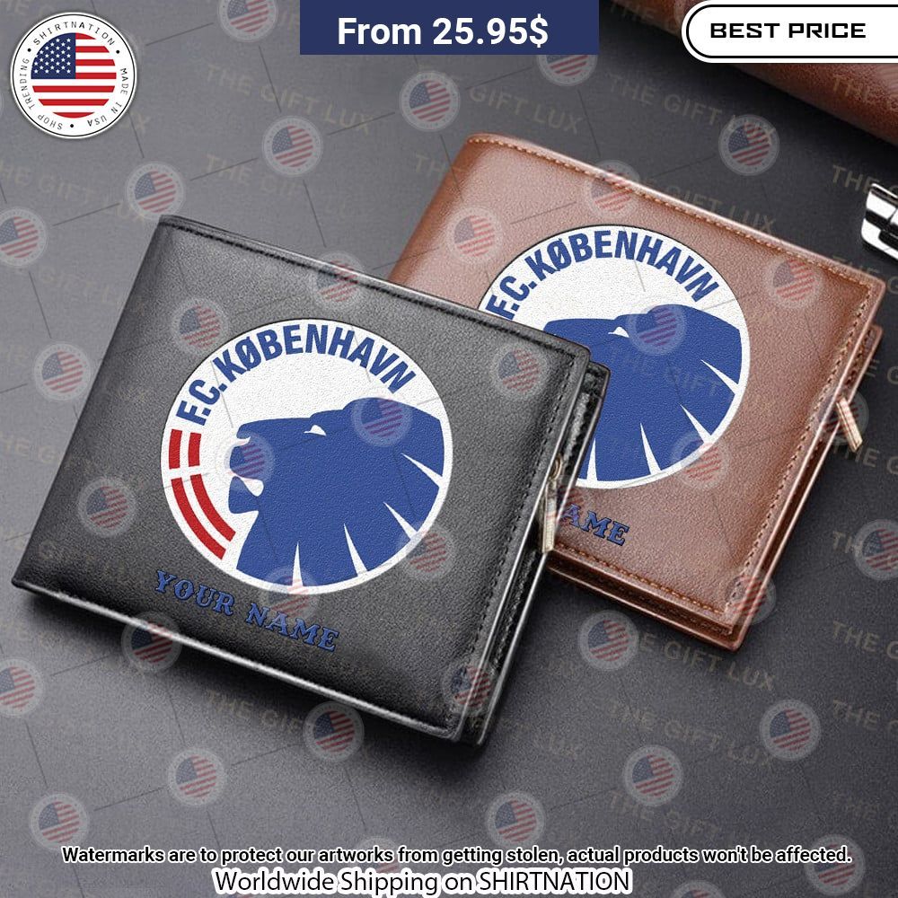 FC Kobenhavn Personalized Leather Wallet You are always best dear